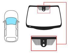 PARE-BRISE NISSAN MICRA 2010-2013 AVANT / VERT / AVEC BASE MIROIR / AVEC CAPTEUR