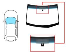 PARE-BRISE NISSAN MURANO 2005-2008 AVANT / VERT BANDE BLEUE / AVEC BASE MIROIR / AVEC FENÊTRE VIN