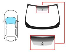 PARE-BRISE NISSAN MURANO 2008-2014 AVANT / VERT / AVEC BASE MIROIR / JOINTS PRÉMONTÉS 