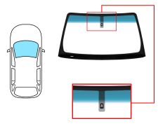 PARE-BRISE NISSAN PATHFINDER 2010-2014 AVANT / VERT BANDE BLEUE / AVEC BASE MIROIR / JOINTS PRÉMONTÉS 