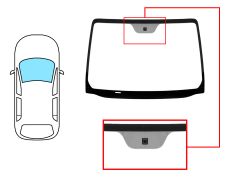 PARE-BRISE NISSAN NOTE 2010-2013 AVANT / VERT / AVEC BASE MIROIR 