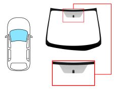 PARE-BRISE NISSAN NOTE 2013-2017 AVANT / VERT / ACOUSTIQUE / AVEC BASE MIROIR 