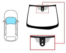 PARE-BRISE NISSAN NOTE 2013-2017 AVANT / VERT / AVEC BASE MIROIR / AVEC CAPTEUR 