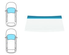 PARE-BRISE NISSAN PATROL 1986-1998 3/5 PORTES / AVANT / VERT BANDE BLEUE