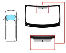 PARE-BRISE RENAULT TRAFIC 2001-2007 AVANT / SOLEXTRA / AVEC BASE MIROIR A 10 CM DU BORD