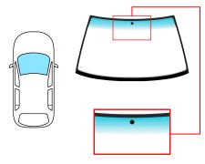 PARE-BRISE NISSAN PRIMERA 1990-1996 4/5 PORTES / BREAK / AVANT / VERT BANDE VERTE / AVEC BASE MIROIR