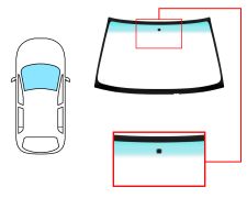 PARE-BRISE NISSAN PRIMERA 1999-2002 4/5 PORTES / BREAK / AVANT / VERT BANDE VERTE / AVEC BASE MIROIR 