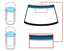PARE-BRISE NISSAN SUNNY 1991-1995 3/4 PORTES / BREAK / AVANT / BLEU BANDE BLEUE
