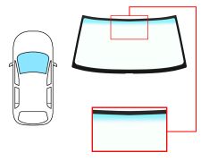 PARE-BRISE NISSAN TERRANO 1987-1993 AVANT / VERT BANDE BLEUE