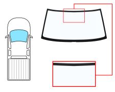 PARE-BRISE NISSAN NAVARA 1997-2002 AVANT / BLEU