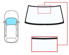 PARE-BRISE NISSAN TERRANO 1987-1993 AVANT / BLEU