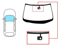 PARE-BRISE NISSAN X-TRAIL 2010-2014 AVANT / VERT / SERIGRAPHIÉ / AVEC BASE MIROIR / AVEC CAPTEUR