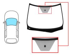 PARE-BRISE NISSAN PULSAR 2012-2020 AVANT / VERT / ACOUSTIQUE / AVEC BASE MIROIR 