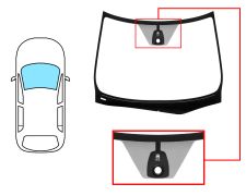 PARE-BRISE NISSAN PULSAR 2012-2020 AVANT / VERT / ACOUSTIQUE / AVEC BASE MIROIR / AVEC CAPTEUR