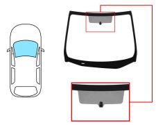 PARE-BRISE NISSAN MICRA 2017-2024 AVANT / VERT / ACOUSTIQUE / AVEC BASE MIROIR 