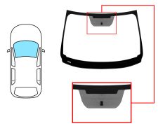 PARE-BRISE NISSAN QASHQAI 2017-2021 AVANT / VERT / ACOUSTIQUE / AVEC BASE MIROIR / JOINTS PRÉMONTÉS