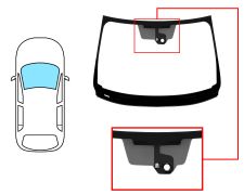 PARE-BRISE NISSAN QASHQAI 2017-2021 AVANT / VERT / AVEC BASE MIROIR / AVEC CAPTEUR / JOINTS PRÉMONTÉS