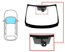 PARE-BRISE NISSAN QASHQAI 2014-2017 AVANT / VERT / ACOUSTIQUE / AVEC BASE MIROIR / AVEC CAPTEUR MODIFIÉ / JOINTS PRÉMONTÉS