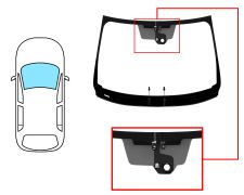 PARE-BRISE NISSAN QASHQAI 2014-2017 AVANT / VERT / ACOUSTIQUE / CHAUFFANT / AVEC BASE MIROIR / AVEC CAPTEUR / JOINTS PRÉMONTÉS