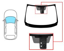 PARE-BRISE NISSAN QASHQAI 2014-2017 AVANT / VERT / AVEC BASE MIROIR / AVEC CAPTEUR MODIFIÉ / AVEC SUPPORT CAMÉRA MODIFIÉ / JOINTS PRÉMONTÉS EN BAS