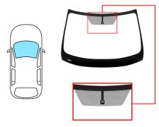 PARE-BRISE NISSAN X-TRAIL 2014-2017 AVANT / VERT / AVEC BASE MIROIR / JOINTS PRÉMONTÉS