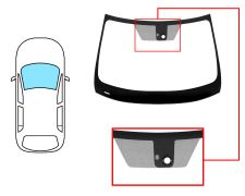 PARE-BRISE NISSAN X-TRAIL 2014-2017 AVANT / VERT / ACOUSTIQUE / AVEC BASE MIROIR / AVEC CAPTEUR / JOINTS PRÉMONTÉS