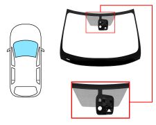 PARE-BRISE NISSAN X-TRAIL 2014-2017 AVANT / VERT / ACOUSTIQUE / AVEC BASE MIROIR / AVEC CAPTEUR / AVEC SUPPORT CAMÉRA / JOINTS PRÉMONTÉS