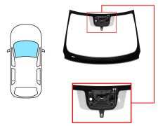 PARE-BRISE NISSAN QASHQAI 2021-> AVANT / VERT / ACOUSTIQUE / AVEC BASE MIROIR / AVEC CAPTEUR / AVEC SUPPORT CAMÉRA / JOINTS PRÉMONTÉS