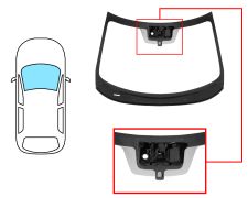 PARE-BRISE NISSAN JUKE 2019-> AVANT / VERT / ACOUSTIQUE / AVEC BASE MIROIR / AVEC CAPTEUR / AVEC SUPPORT CAMÉRA / JOINTS PRÉMONTÉS