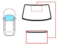 PARE-BRISE OPEL AGILA 2000-2003 AVANT / VERT / JOINTS PRÉMONTÉS