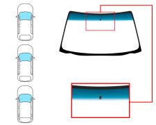 PARE-BRISE OPEL ASTRA F 1991-1994 3/4/5 PORTES / BREAK / AVANT / VERT BANDE BLEUE / AVEC BASE MIROIR 