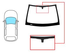 PARE-BRISE OPEL ASTRA H GTC 2004-2009 3 PORTES / AVANT / VERT / AVEC BASE MIROIR 6,5CM / JOINTS PRÉMONTÉS