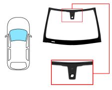 PARE-BRISE OPEL ASTRA H GTC 2004-2009 3 PORTES / AVANT / VERT / AVEC BASE MIROIR / AVEC CAPTEUR / JOINTS PRÉMONTÉS