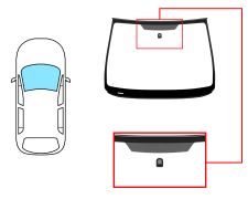 PARE-BRISE OPEL ASTRA J 2009-2013 4/5 PORTES / BREAK / AVANT / VERT / AVEC BASE MIROIR / JOINTS PRÉMONTÉS