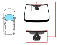 PARE-BRISE OPEL ASTRA J 2009-2013 4/5 PORTES / BREAK / AVANT / VERT / AVEC BASE MIROIR / AVEC CAPTEUR / JOINTS PRÉMONTÉS