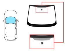 PARE-BRISE OPEL ASTRA J GTC 2009-2015 3 PORTES / AVANT / VERT / AVEC BASE MIROIR / JOINTS PRÉMONTÉS