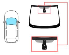 PARE-BRISE OPEL ASTRA J GTC 2009-2015 3 PORTES / AVANT / VERT / AVEC BASE MIROIR / AVEC CAPTEUR DE DÉSEMBUEUR UNIQUEMENT / JOINTS PRÉMONTÉS