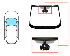 PARE-BRISE OPEL ASTRA J GTC 2009-2015 3 PORTES / AVANT / VERT / AVEC BASE MIROIR / AVEC CAPTEUR / JOINTS PRÉMONTÉS