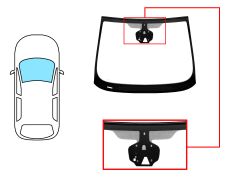 PARE-BRISE OPEL ASTRA J GTC 2009-2015 3 PORTES / AVANT / VERT / AVEC BASE MIROIR / AVEC CAPTEUR / AVEC SUPPORT CAMÉRA / JOINTS PRÉMONTÉS