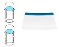 PARE-BRISE OPEL CORSA A 1983-1990 2/3/4/5 PORTES / AVANT / VERT BANDE BLEUE