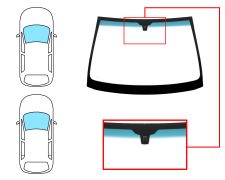 PARE-BRISE OPEL CORSA C 2000-2003 3/5 PORTES / AVANT / VERT BANDE BLEUE / AVEC BASE MIROIR 