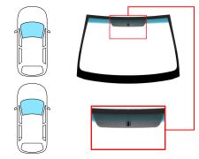PARE-BRISE OPEL CORSA C 2000-2003 3/5 PORTES / AVANT / SOLEXTRA / BANDE BLEUE / AVEC BASE MIROIR 