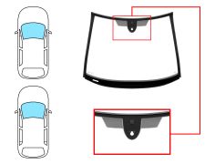 PARE-BRISE OPEL CORSA D 2006-2011 3/5 PORTES / AVANT / VERT / AVEC BASE MIROIR / AVEC CAPTEUR / JOINTS PRÉMONTÉS
