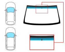 PARE-BRISE OPEL FRONTERA 1992-1998 3/5 PORTES / AVANT / VERT BANDE BLEUE / AVEC BASE MIROIR 