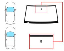 PARE-BRISE OPEL FRONTERA 1998-2005 3/5 PORTES / AVANT / VERT / AVEC BASE MIROIR 