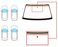 PARE-BRISE OPEL KADETT E 1984-1991 3/4/5 PORTES / BREAK / CABRIOLET / AVANT / BRONZE BANDE BRONZE / AVEC BASE MIROIR