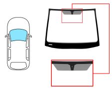 PARE-BRISE OPEL MERIVA 2003-2006 AVANT / VERT / AVEC BASE MIROIR