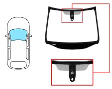 PARE-BRISE OPEL MERIVA 2013-2017 AVANT / VERT / AVEC BASE MIROIR / AVEC CAPTEUR / JOINTS PRÉMONTÉS