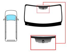 PARE-BRISE NISSAN INTERSTAR 2021-2024 AVANT / VERT / SERIGRAPHIÉ / AVEC BASE MIROIR 