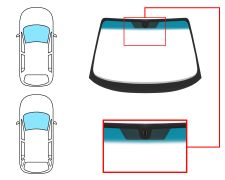 PARE-BRISE OPEL OMEGA B 1994-1999 4 PORTES / BREAK / AVANT / VERT BANDE BLEUE / AVEC BASE MIROIR 